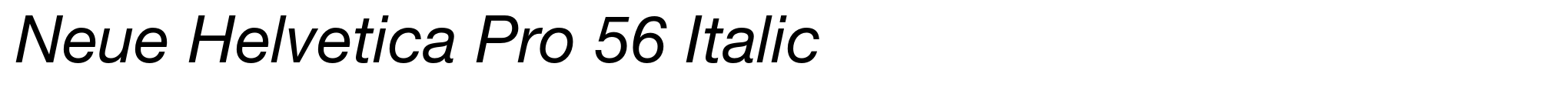 Neue Helvetica Pro 56 Italic image
